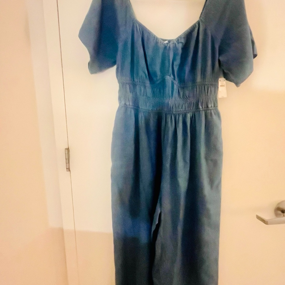 Old Navy Blue Long Sleeve Jumpsuit